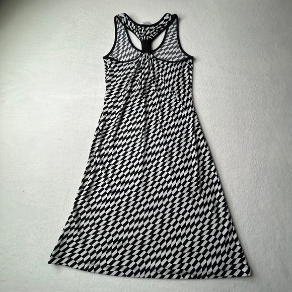 Calvin Klein Checkerboard Racing Dress Women Racer Back Small Midi - Picture 11 of 11